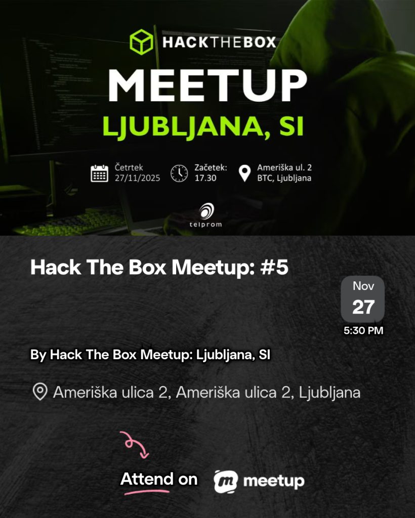 HTB Meetup Event Flyer